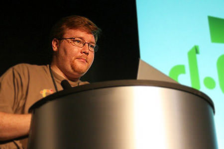 Stuart Langridge at dConstruct 2005